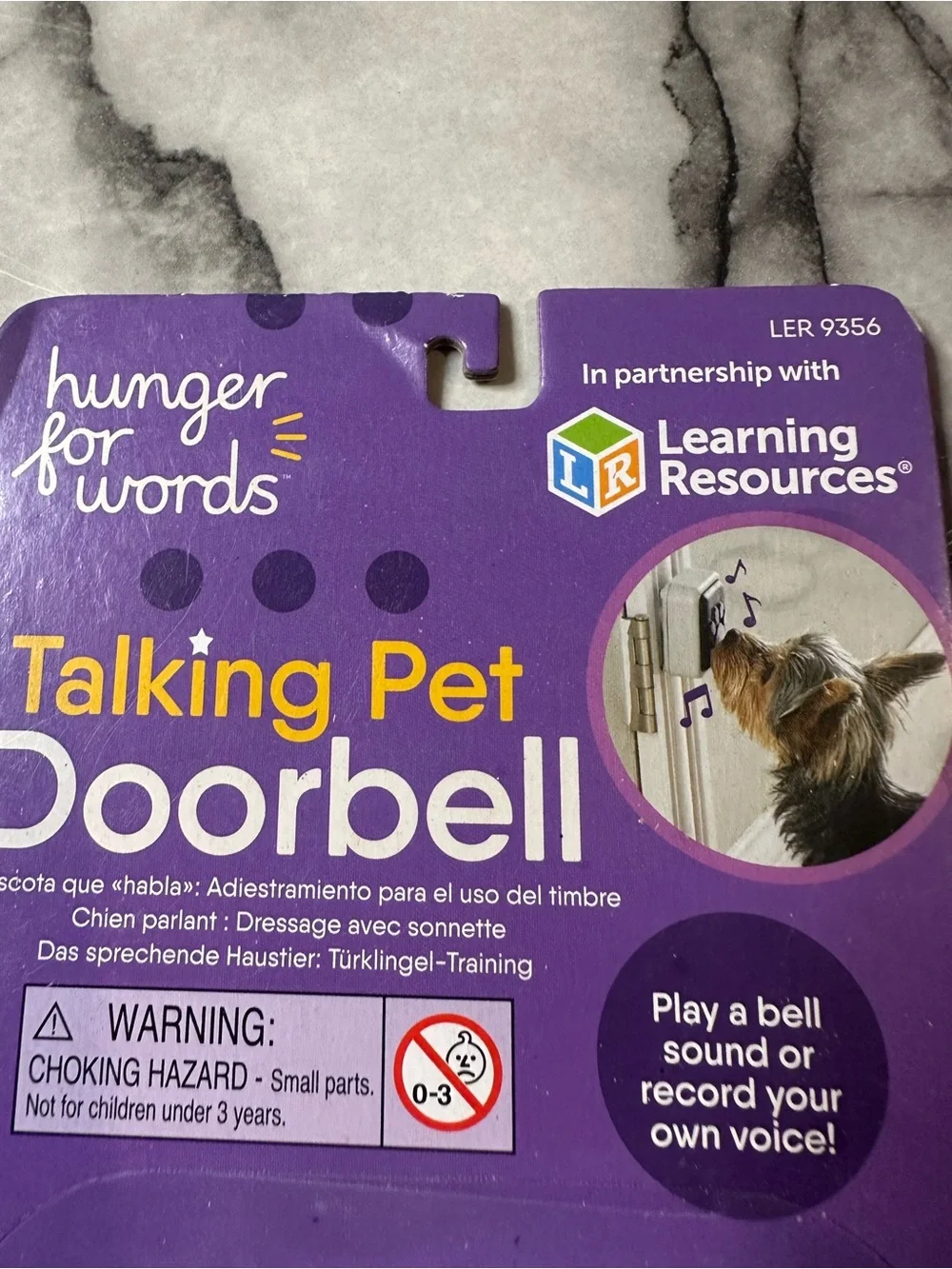 Hunger or potty for Words Talking Pet Doorbell -